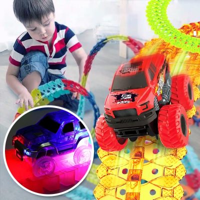 Fluorescentna svjetleća staza s automobilom (350 cm) | LUMITRACK