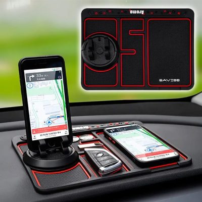 4-u-1 podloga za automobilsku kontrolnu ploču - Držač za telefon, svjetleće linije | MATDOCK